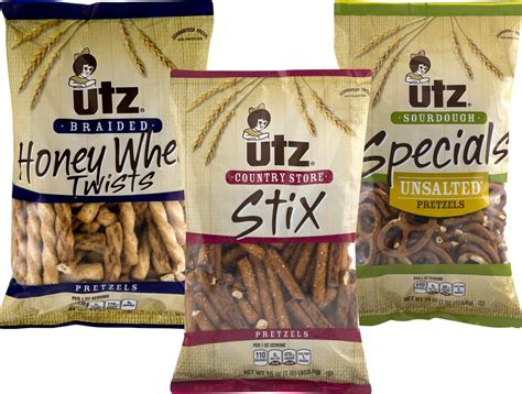 Buy Utz Honey Wheat Twist, Stix & Unsalted Sourdough Pretzel Variety 3 ...