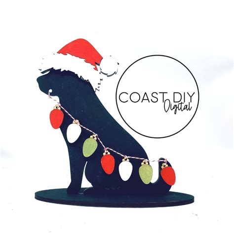 Santa Dog With Lights SVG Digital Download Dog Decor - Etsy