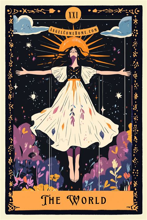 The World Tarot Card Meaning 🌎 | Tarot cards art illustration, Tarot ...