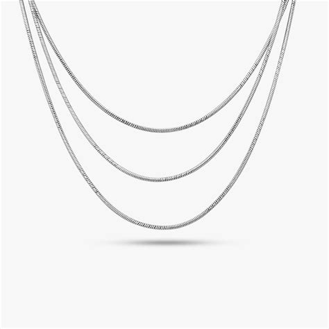 Triple Layer Snake Chain – Just Silver