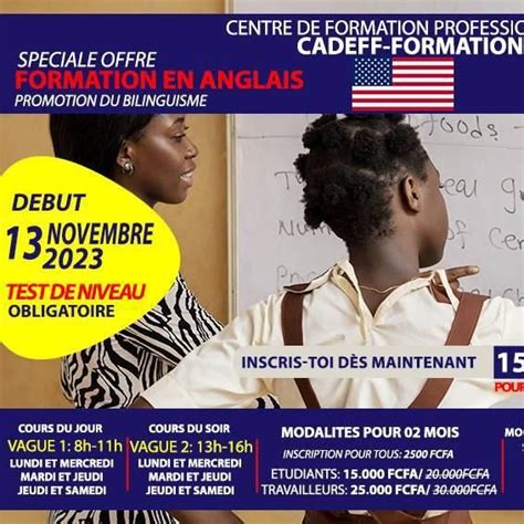 Debut de la formation en anglais. Une opportunité , Soa Université De ...