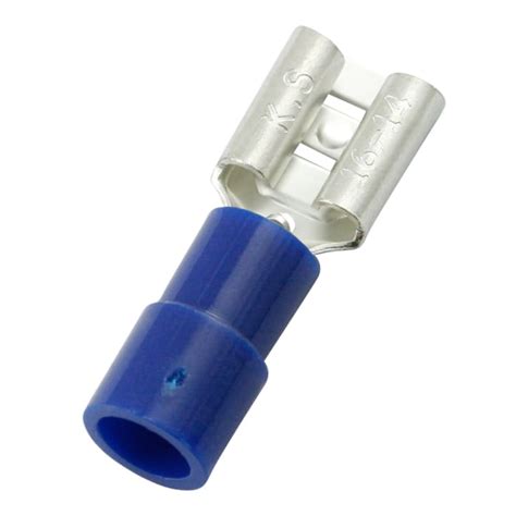 RS PRO | RS PRO Blue Insulated Female Spade Connector, Receptacle, 6.35 ...