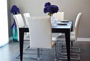 Image result for Modern Glass Long Dining Room Table
