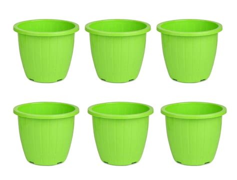 GTB Set of 6 Duro Flower Pot 8 inches for Gardening,Indoor/Outdoor ...
