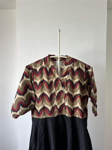 Printed Yoke Anarkali Dress with Red Border – Silai Studio