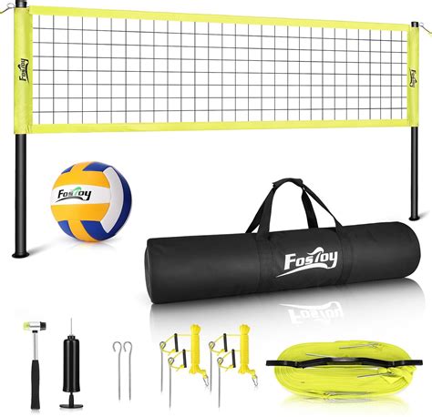 Volleyball Net Set, 32FT Outdoor Portable Professional Easy Setup with ...