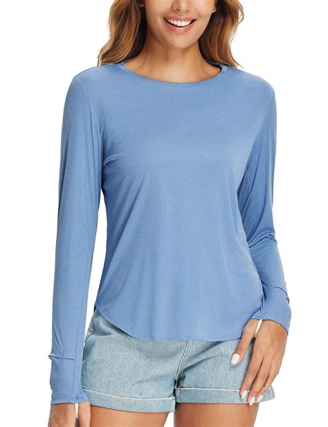 BALEAF Women Sun Shirts UPF 50+ SPF UV Protection Rash Guard Long ...