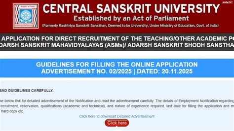 CSU Teaching Recruitment 2025-26 Out, Apply Link, Vacancy, Selection ...