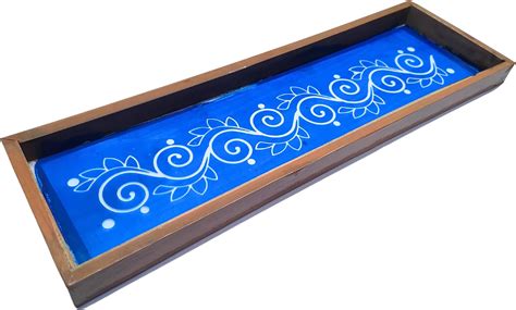 Buy Anciently Flower Kambi Kolam Border Rangoli Stencil Wooden, Rangoli ...