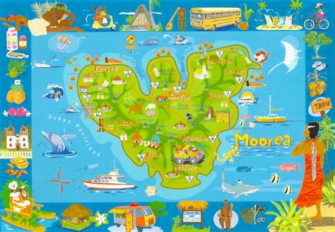 My Favorite Views: French Polynesia - Moorea, Map of the Island