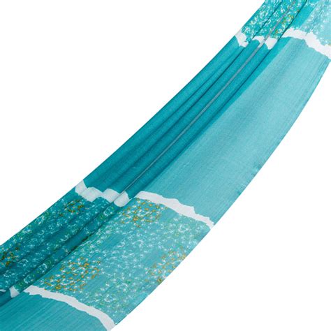 Petrol Green Miniature Floral Print Scarf | Ipekevi