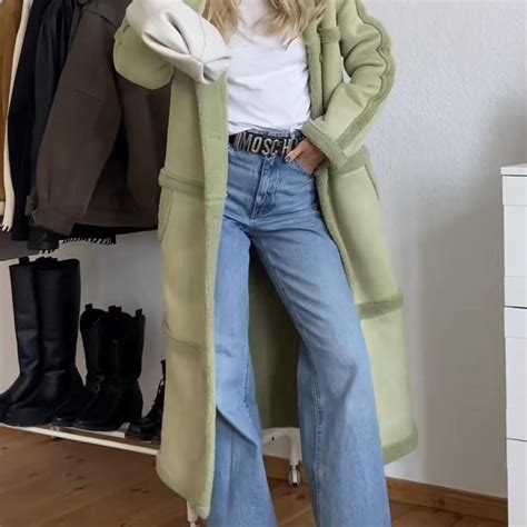 Send offers!!! 4th and Reckless green shearling... - Depop