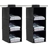 Homestrap Non Woven 3 Shelf/Compartment Closet Cloth Hanging Organizer ...