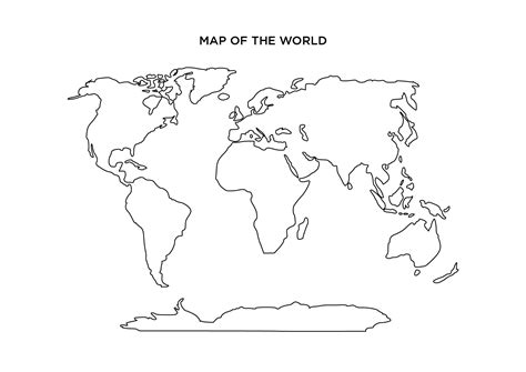 Blank World Maps - 10 Free PDF Printables | Printablee | World map ...