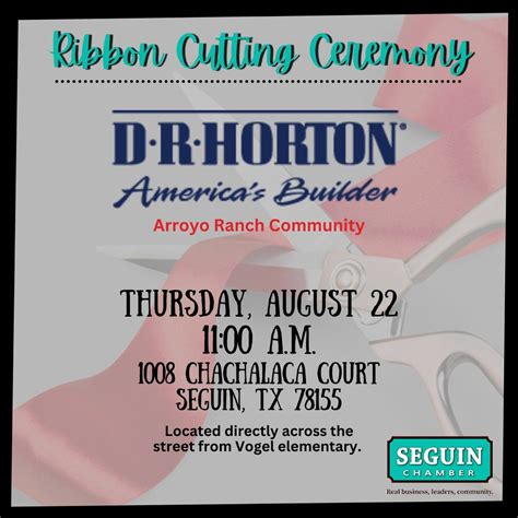 Ribbon-cutting Ceremony | D.R. Horton, 1008 Chachalaca Court, Seguin ...