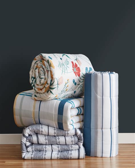 Mainstays Blue Plaid 4 Piece Bed in a Bag Comforter | Ubuy India