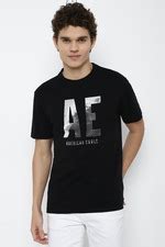 Buy American Eagle Men Black Super Soft Graphic T-Shirt Online