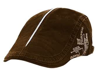 Buy Zacharias Men's 100% Cotton Beret Golf Cap A8 (Brown_Free Size ...