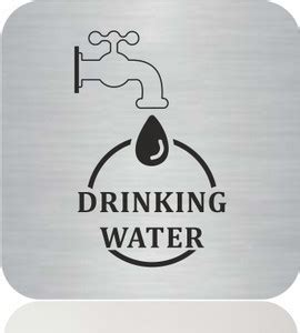 ZOUPLE SINAGES Premium "Drinking Water" Signage (Single Tone) Emergency ...