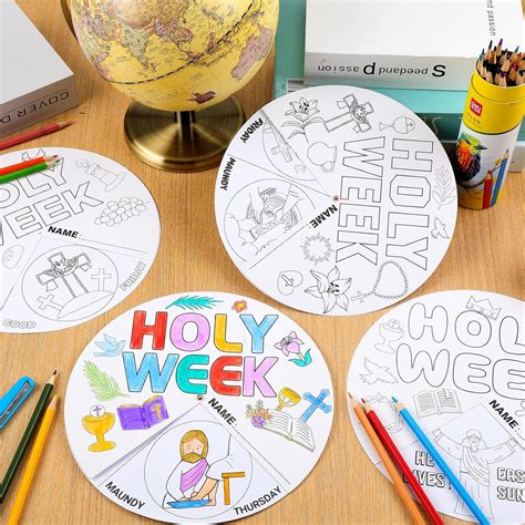 Hollowfly 12 Sets Color Your Own Holy Week Wheel India | Ubuy