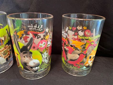 (X's 4) McDonalds Shrek Collectors Glasses | #3864797401