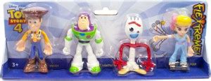 Toy Story Bendy Figures 4 Pack - 4 inch Action Figure - Woody, Bo Peep ...