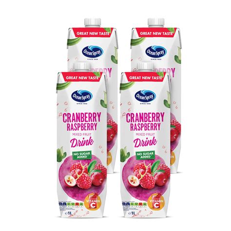 Buy Ocean Spray Cranberry Raspberry Mixed Fruit Drink No Sugar Added, 1 ...