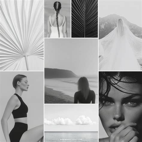 Monochrome Elegance: Dreamy Beach and Summer Aesthetic - Make Stories