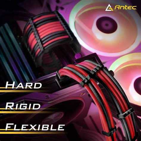 Buy Shop Antec Sleeved Extension PSU Cable Kit (Black Red) at Low Price ...