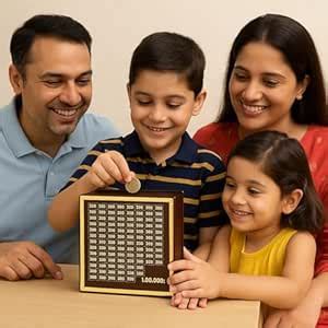 Jobber Wooden Money Bank for Kids & Adults | ₹1 Lakh Saving Target ...