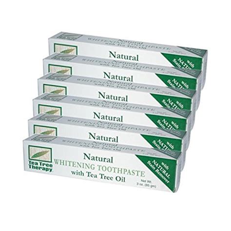 Tea Tree Therapy - Natural Whitening Toothpaste with oil, 3 Oz (Pack of ...