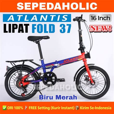 Jual Sepeda Lipat ATLANTIS FOLD 37 Ukuran 16 20 Inch 7 Speed Boncengan ...