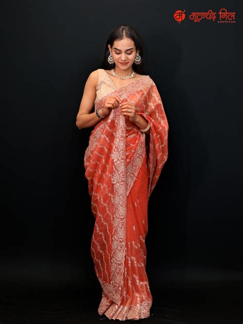 Shop Luxurious Georgette Party Wear Saree | Moolchand Mill – Moolchand ...