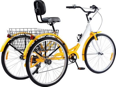 Buy Ey Upgraded Adult Tricycle, 24/26 inch Adult Trike 3 Wheel Cruiser ...