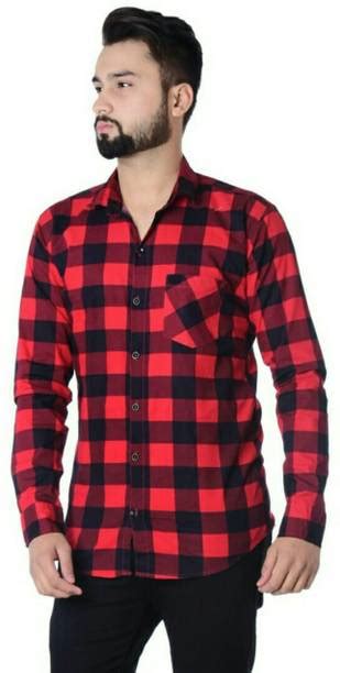 Red And Black Check Shirt - Buy Red And Black Check Shirt online at ...