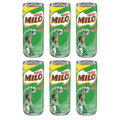 Buy Nestleee Nestle Milo Chocolate tional Energy Drink (6 Pack, Total ...