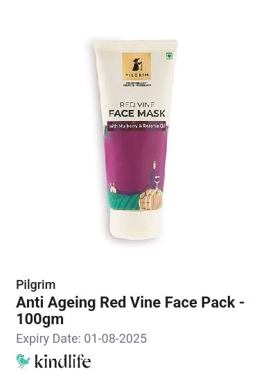 Pilgrim: Anti Ageing Red Vine Face Pack - 100gm