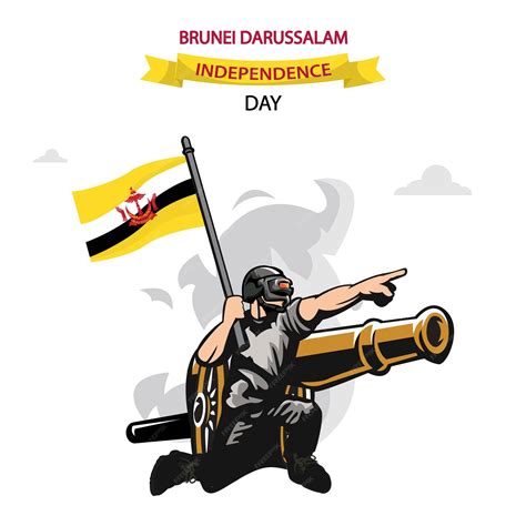 Premium Vector | Brunei darussalam national day vector flat design ...