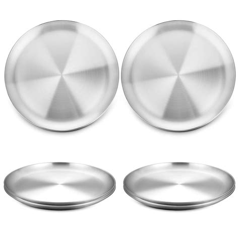 Buy WEZVIX Stainless Steel Pizza Pan 8-Inch Set of 6, Pizza Baking Pan ...
