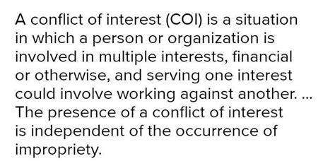 conflicting interests lead to - Brainly.in