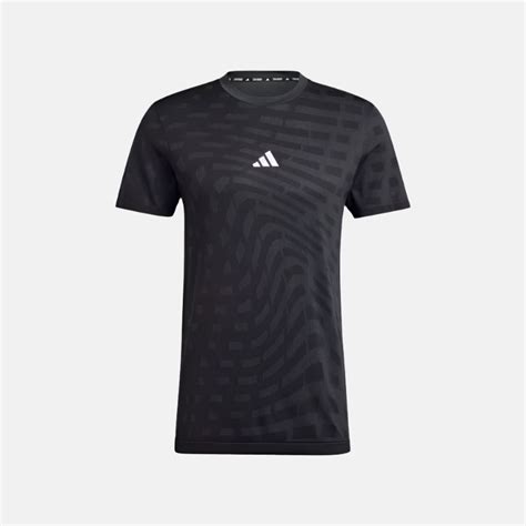 Adidas Gym+Training Seamless Men's Training T-shirt - Black/Grey Six ...