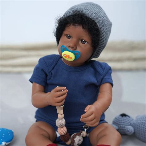 Buy JIZHI Reborn Baby Dolls Black - 18 Inches Realistic-Newborn Baby ...
