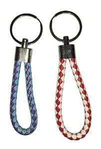 ISRE Braided Leather Strap Keyring Keychain for Car, Bike, Wallet, Bags ...