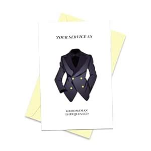 Arsagen Funny Groomsmen Proposal Card, Humorous Will You Be My Best Man ...