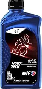 ELF MOTO 4 TECH 10W-50 API SN JASO MA2 Engine Oil For Motorcycles (1L ...