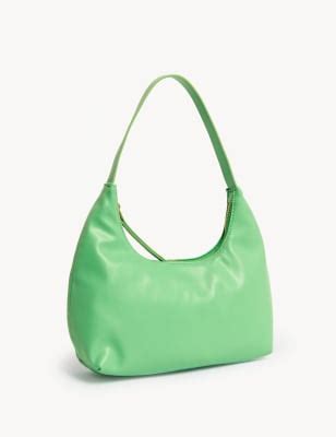 Faux Leather Underarm Shoulder Bag