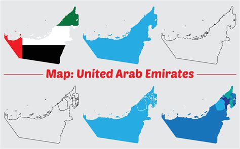 Maps of United Arab Emirates, Outline, and Regional Divisions, United Arab Emirates country map ...