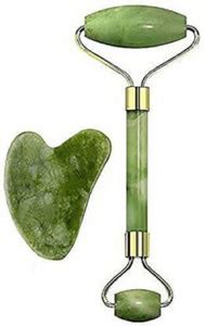 WAIT2SHOP Natural Crystal Stone Massage Roller Green Aventurine Roller ...