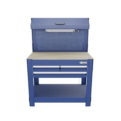 Kobalt 45-in L x 36-in H 3-Drawers Cobalt Blue Wood Work Bench WB254 at ...