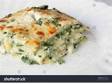 Vegetarian Lasagna With Ricotta Cheese And Spinach Filling  